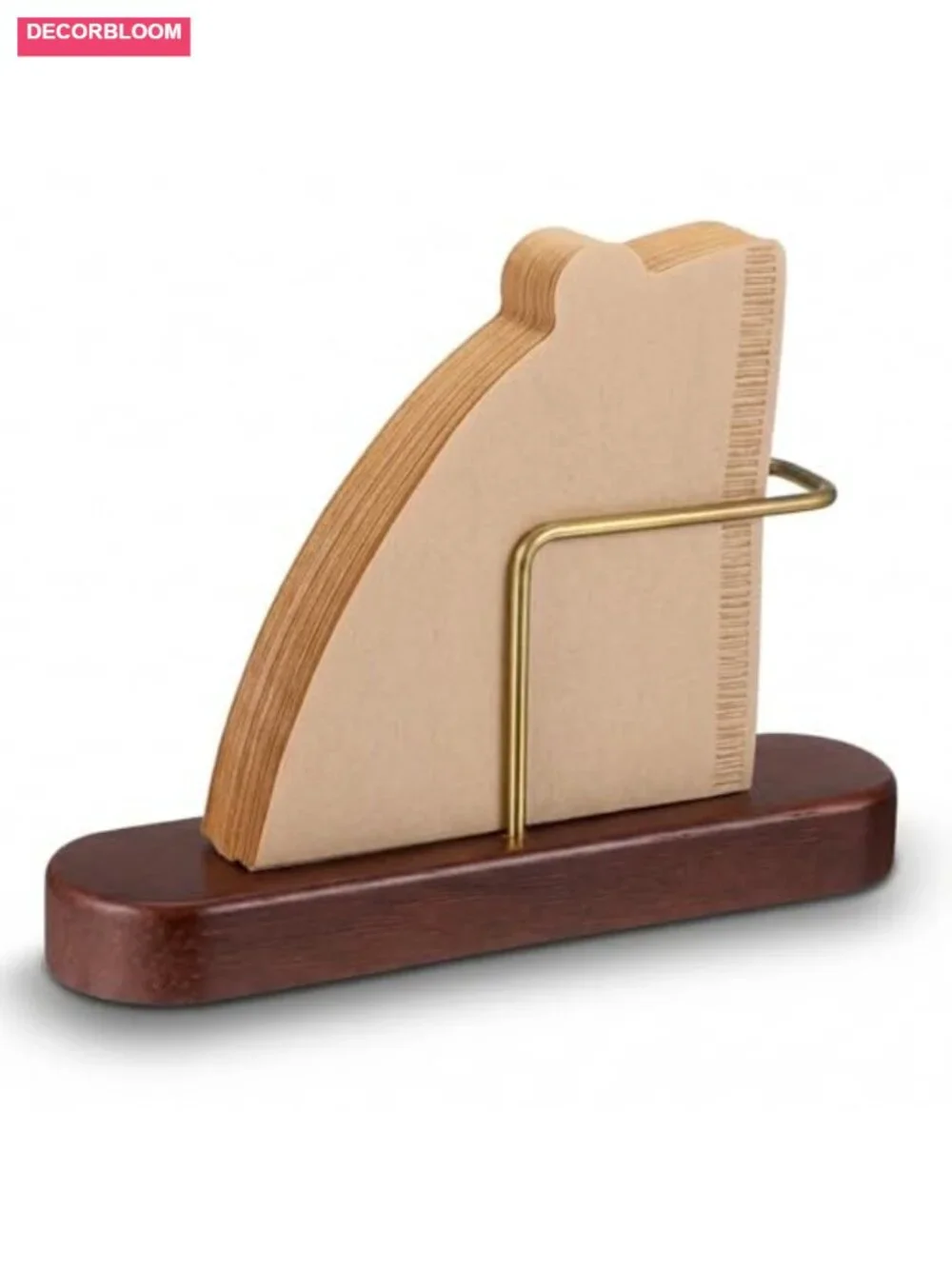Walnut & Brass Coffee Filter Holder Stand for #01 #02 Cone Filters
